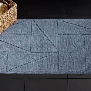 West Elm Navy Geometric Rug